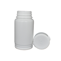 Flacon pharmaceutique HDPE en plastique blanc de 189ml pour comprimé oral solide de pilule de médicament avec capuchon détachable à anneau de traction