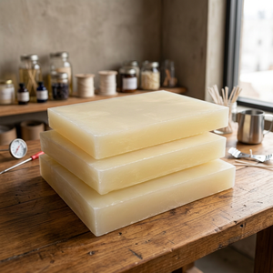 Cire de paraffine microcristalline en bloc solide jaune, matière première pour la fabrication industrielle - Product Image 3