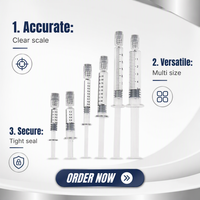 Seringue en verre pour huile distillée, 1ml, 3ml, 5ml, avec raccord Luer Lock, emballage concentré, prix usine