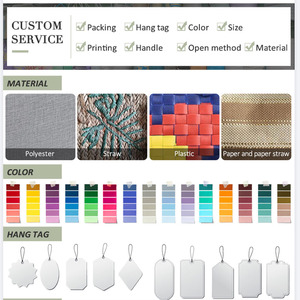 Borsa di paglia su ordinazione ecologica di modo fatto a mano artigianale di alta qualità borsa di paglia materiale naturale dell'erba di mare all'<span class=keywords><strong>uncinetto</strong></span> - Product Image 4