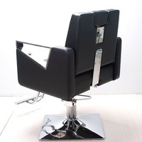 Chaise de barbier en métal au design moderne, siège de salon, chaise de coiffure, inclinable, réglable, rotative, mobilier de salon commercial, rasage du visage