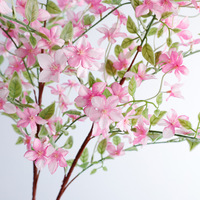 Fleurs artificielles de jasmin Seven Mile en caoutchouc souple et tissu de soie, tiges simples pour la décoration intérieure et les accessoires de photographie