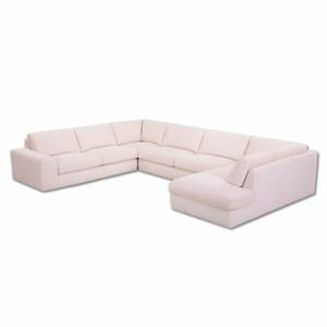 Sofá en forma de U espacioso y cómodo, moderno, minimalista, con respaldo suave, para sala de estar. - Product Image 1