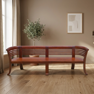 Banc en teck massif moderne et durable pour l'intérieur/l'extérieur, meubles de patio, utilisation en appartement - Product Image 1
