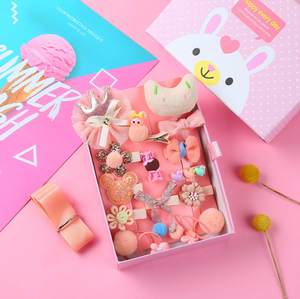 Новый дизайн, подарок для маленьких девочек, 18 шт., заколки для волос с бантом, наборы аксессуаров для волос, Оптовая продажа, набор повязок для волос - Product Image 2