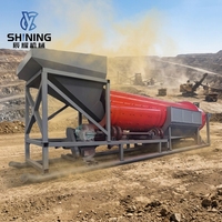 Trommel Lavador de Minerales de Alta Resistencia Personalizado de Fábrica 300-400t/h para Grandes Proyectos de Minería de Oro Aluvial en África
