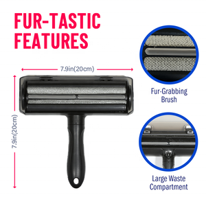 فرشاة دوارة للحيوانات الأليفة ناعمة ذاتية التنظيف قابلة للفصل من أجل إزالة شعر القطط والكلاب مصنوعة من البلاستيك المتين - Product Image 2