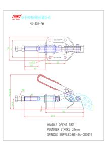 Haoshou-Klemmen Holz bearbeitung Push-Pul-Kipp klemme HS-302-FM schnelle Befestigung (605-<span class=keywords><strong>M</strong></span>) - Product Image 4