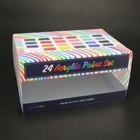 Caja de plástico de impresión colorida personalizada, caja de acetato transparente, gran oferta