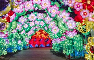 Soldados de <span class=keywords><strong>terracota</strong></span> con estructura de acero, linterna de jardín china impermeable para decoración al aire libre, linterna de flores con motivo de luz - Product Image 5