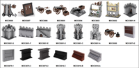 MOC0079 65 pièces Leguoguo WWII Ensemble militaire Support d'armes avec figurines d'action miniatures Blocs de construction Jouets Kit de construction