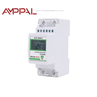 Pengukur Energi Multifungsi Fotovoltaik Reset Komunikasi, Tegangan Arus 220V 5-20A Fase Tunggal LCD, Pemasangan di Rel