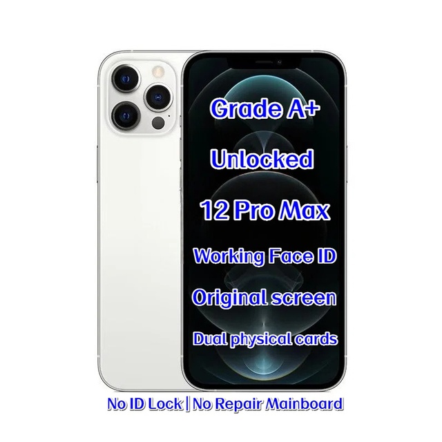 Wholesale Unlocked  iPhone 12 Pro Max Silver/White 512GB Original Smartphone High Quality Mobile Phone Global Unlocked Bulk