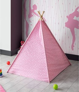 Casa de muñecas de lona para niños y bebés, tiendas de juguete para jugar al aire libre, tienda de tepé <span class=keywords><strong>indio</strong></span> de color rosa - Product Image 2