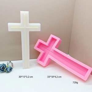 13 Inch Large Christian Cross Silicone <b>Mold</b> Heat Resistant For <b>Candle</b> Resin Soap Plaster Casting Eco Friendly DIY Home Decor Mak - Product Image 3