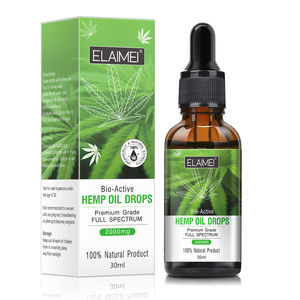 ELAIMEI 100% Natural Products 30ml 2000mg Omega Bioactive Full Spectrum Stress Pain Anxiety Relief Hemp Oil