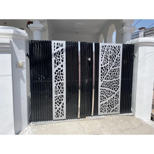 أحدث بوابة رئيسية مقطعة بالليزر للأماكن الخارجية، أسوار وأبواب للحدائق بتصميم بوابة مخصصة مطلية ببودرة من الألومنيوم - Product Image 2