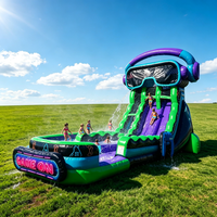 Parc aquatique gonflable pour enfants, toboggan de jardin, piscine, aire de jeux d'été en plein air, structure de jeux aquatiques