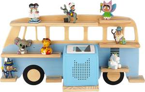 Estante <span class=keywords><strong>para</strong></span> Tonies - <span class=keywords><strong>para</strong></span> hasta 32 figuras Tonie (magnéticas) - Diseño de autobús <span class=keywords><strong>para</strong></span> niños y niñas - Independiente o colgante - Azul claro - Product Image 4