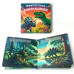 Buku audio baru terbaik buku cerita anak-anak buku papan suara cerita dinosaurus untuk anak-anak