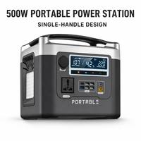 Station d'alimentation portable à batterie solaire 500W 294Wh LiFePO4 avec onduleur MPPT à onde sinusoïdale pure et démarreur de secours Type C