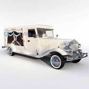 High Quality White Classic Funeral Hearse Supplier/Funeral Chariot Electric Vehicle Classic Hearse Car - Product Image 2