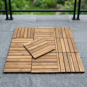 กระเบื้องพื้นระเบียงแบบประกบ DIY ขนาด 30 x 30 ซม. สำหรับลานบ้านในร่ม ระเบียง ระเบียงบ้าน สวน ติดตั้งง่าย กันน้ำ กันลื่น ได้รับการรับรอง - Product Image 3