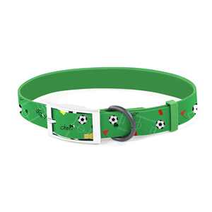 Collar de Perro Resistente con Diseño de Fútbol, Recubierto de PVC, con Hebilla de Anillo en D de Metal y Liberación Rápida para Pasear Perros - Product Image 6