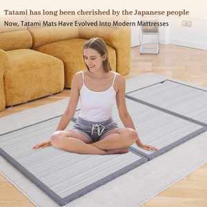 Colchoneta Japonesa Tatami 100% de Hierba de Arroz, Colchón Plegable Portátil, Futón Firme, Cama Tradicional para el Suelo - Product Image 4