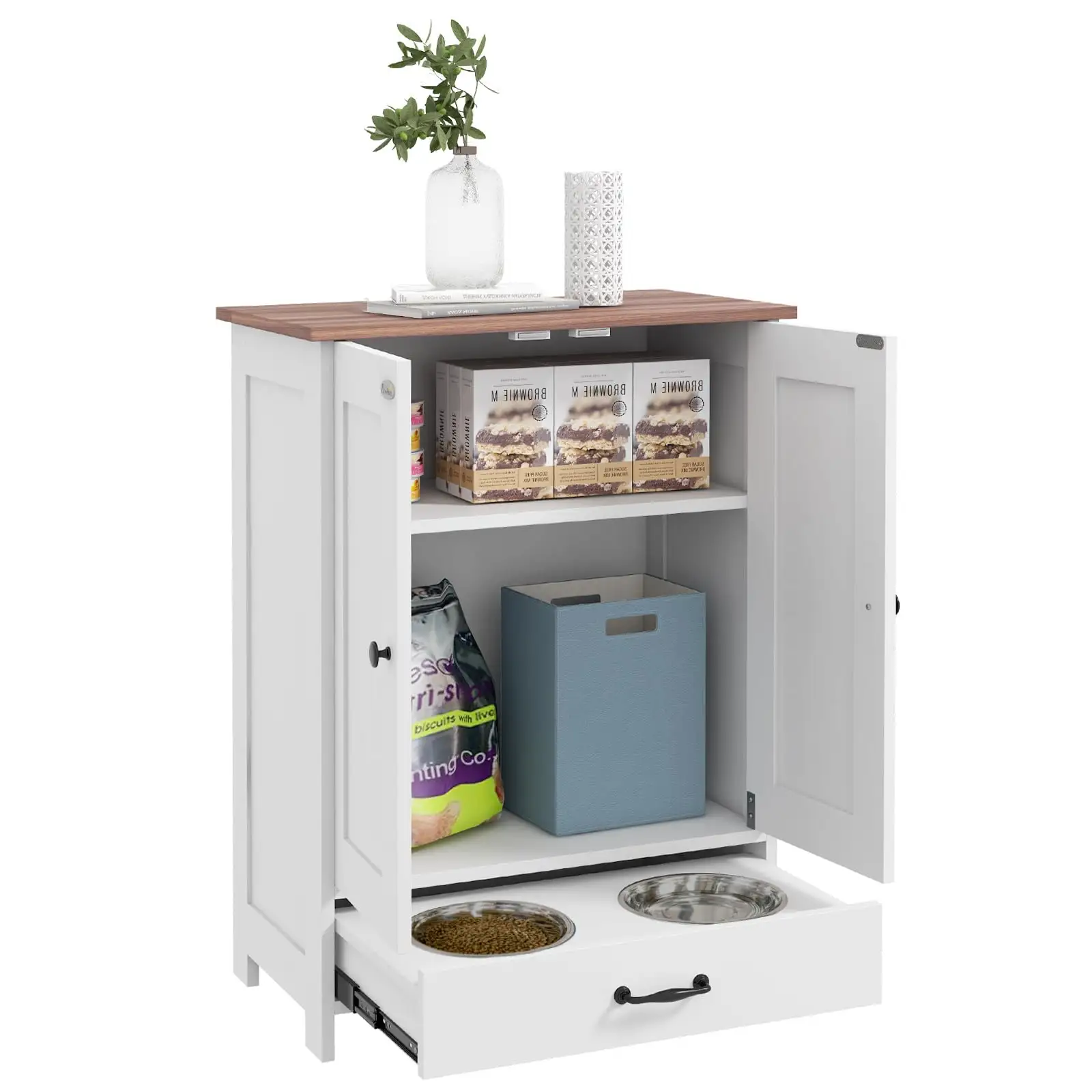ZMaker New Raised Dog Bowl Stand mit Hundefutter Aufbewahrung schrank Dog  Feeding Station Mbel mit versteckten Hunden pfen| Alibaba.com