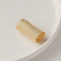Nouvelle conception Anneaux circulaires fins 18*20mm plaqués or, anneaux de doigt multi-cercles à ressort pour la base de bijoux DIY et accessoires