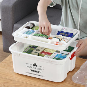 Boîte d'organisation médicale personnalisée, boîte de rangement en plastique empilable pour masque de médicaments - Product Image 2