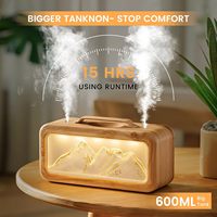 Humidificador Eléctrico USB Inteligente, Difusor de Aromaterapia, 3 Modos, Luz Nocturna, Purificador de Aire, Generador de Niebla, Humidificador Portátil para el Hogar
