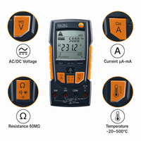 Multimeter Digital TRMS Profesional 600V AC/DC Penguji Tegangan dengan Pengukuran Suhu Tipe K untuk Inspeksi Listrik