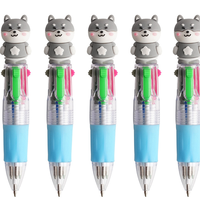 Stylos à bille rétractables polyvalents à pointe en silicone 4 couleurs, ensemble complet, idéaux pour étudiants, école, bureau, journal manuel, marquage quotidien et écriture