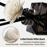 Diffuseur de parfum sans flamme en bâtonnets, 50 ml, bouteille carrée grise, pour chambre et salon, parfum d'ambiance décoratif haut de gamme, vente en gros