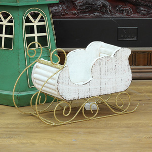 <b>Christmas</b> Reindeer Sleigh Decorations Wooden Santa <b>Figures</b> Holiday Scene Props Durable <b>Christmas</b> Ornaments - Product Image 4