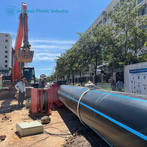 Tuyau d'alimentation en eau HDPE flexible noir PE100 de grand diamètre DN250/DN200/DN1600 Tubes de vidange 10 "8" ISO ASTM DIN - Product Image 6