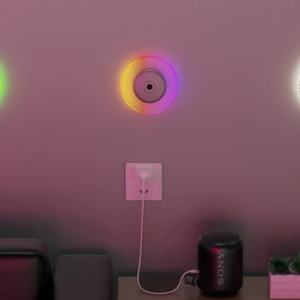 Lampe murale LED magnétique pour chambre à coucher, veilleuse avec capteur de mouvement PIR, commande tactile, télécommande sélectionnable, forme UFO carrée, intensité réglable - Product Image 4