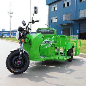 Tricycle électrique à trois roues pour le transport de déchets, plateau plat pour 4 bacs à ordures, véhicule de nettoyage sanitaire, charge utile de 100-200 kg, autonomie de 50-70 km - Product Image 4