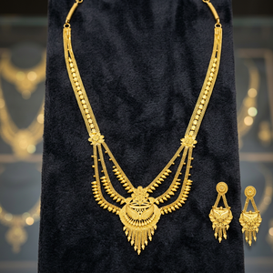 Wholesale 14K18K24K Micron Gold Filled Dubai Style <b>Bridal</b> Rani Haar Necklaces Traditional Design Jewelry Set Fashion Jewelry Set - Product Image 4