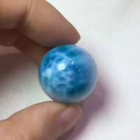 Bracelet en Larimar Naturel de Qualité Collectionneur pour Hommes et Femmes, Perles Rondes, Perles en Vrac, Bracelet Perlé DIY