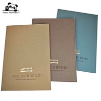 Carte de mariage personnalisée de luxe, dossier en cuir PU gaufré et tissu de lin, format A5 A4, pour menus de restaurant