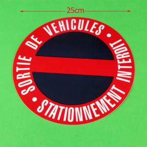 25cm No Parking Sticker Sign Board "Priere <span class=keywords><strong>de</strong></span> ne pas Stationner" Please do not Park - Sortie <span class=keywords><strong>de</strong></span> véhicules - Product Image 2