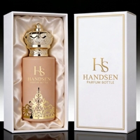 Flacon de parfum turquoise 50ml 100ml avec couvercle couronne et décor doré, conteneur de parfum personnalisé avec logo, OEM, marque privée, vente en gros