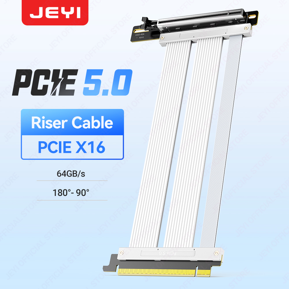 PCIE5.0 X16 180-90 White
