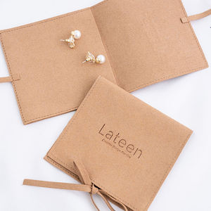 Bolsa de Joyería de Microfibra con Logotipo Personalizado, 9*9cm, con Lazo, para Empaque de Joyas Pequeñas - Product Image 4