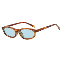 6193 Lunettes de soleil de luxe ovales rétro vintage, petites montures, tendance, classiques, élégantes, de haute qualité, nouveauté, style cool