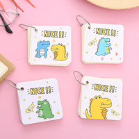 Bloc-notes mignons à motifs de dessins animés avec boucle à anneaux, designs colorés pour étudiants et usage au bureau