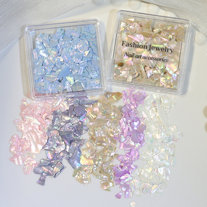Éclats de coquillages irréguliers 6 couleurs, fragments naturels fins effet aurore, paillettes texturées, manucure colorée, flocons d'ormeau, coquillages marins 3D pour <span class=keywords><strong>ongles</strong></span> - Product Image 4